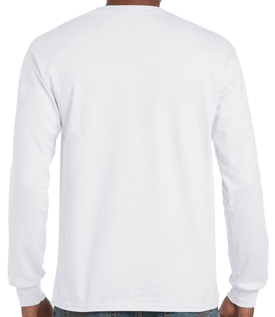 Gildan Mens Ultra Cotton Adult Long Sleeve T-Shirt Classic Fit Rib Cuffs Tee TOP
