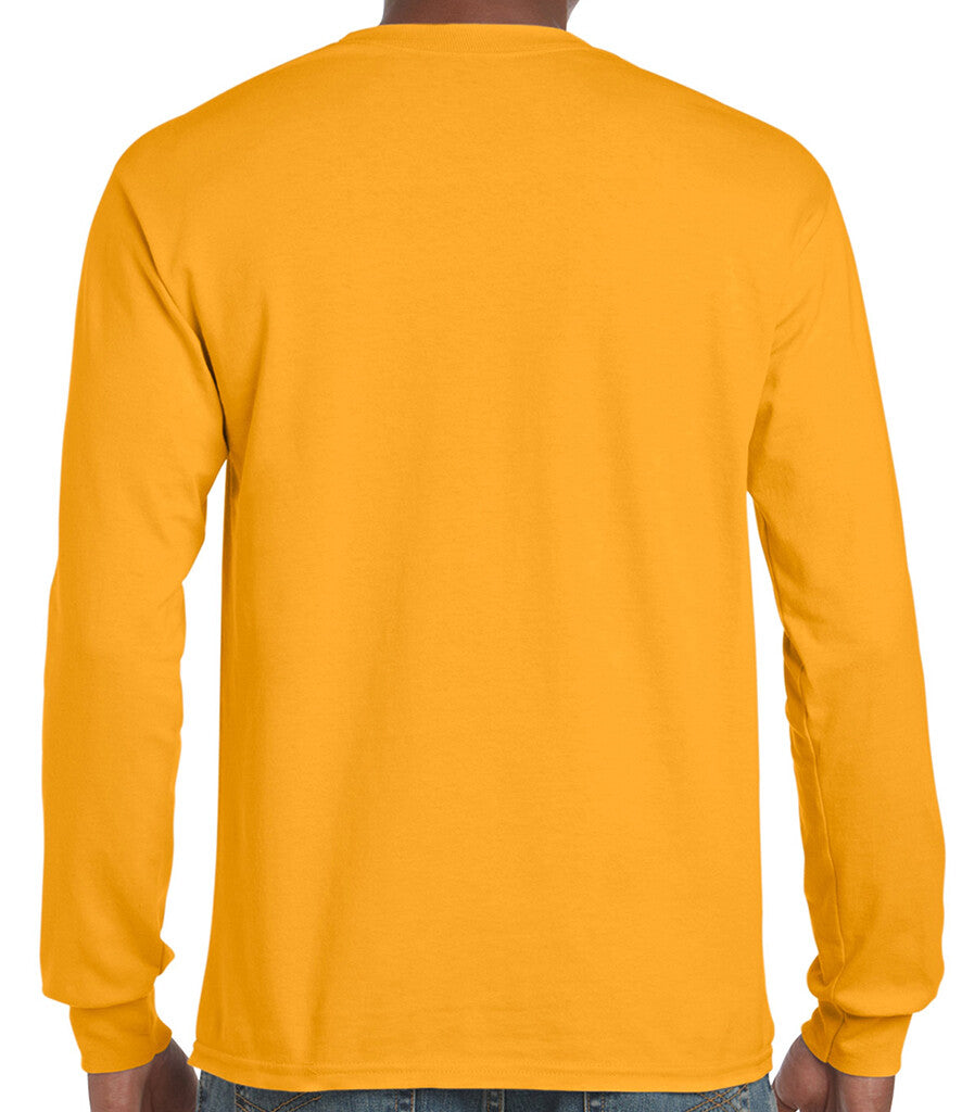 Gildan Mens Ultra Cotton Adult Long Sleeve T-Shirt Classic Fit Rib Cuffs Tee TOP