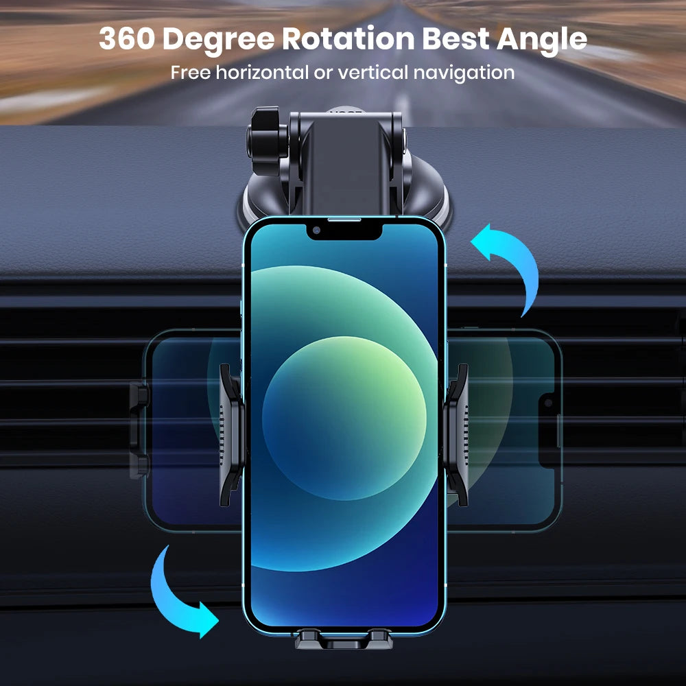 TOPK Car Phone Holder Sucker for Dashboard Windshield Mobile Car Holder Clamp For iPhone Pro Max X Xiaomi Huawei Samsung