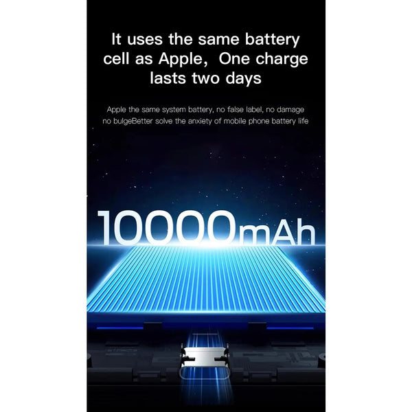 10000mAh Magnetic Wireless Power Bank with USB-C Interface Portable Battery Pack for iPhone for Wireless Charging