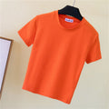 Women Summer Hot Selling Basic Design Solid Pure Color Women Top T Shirt