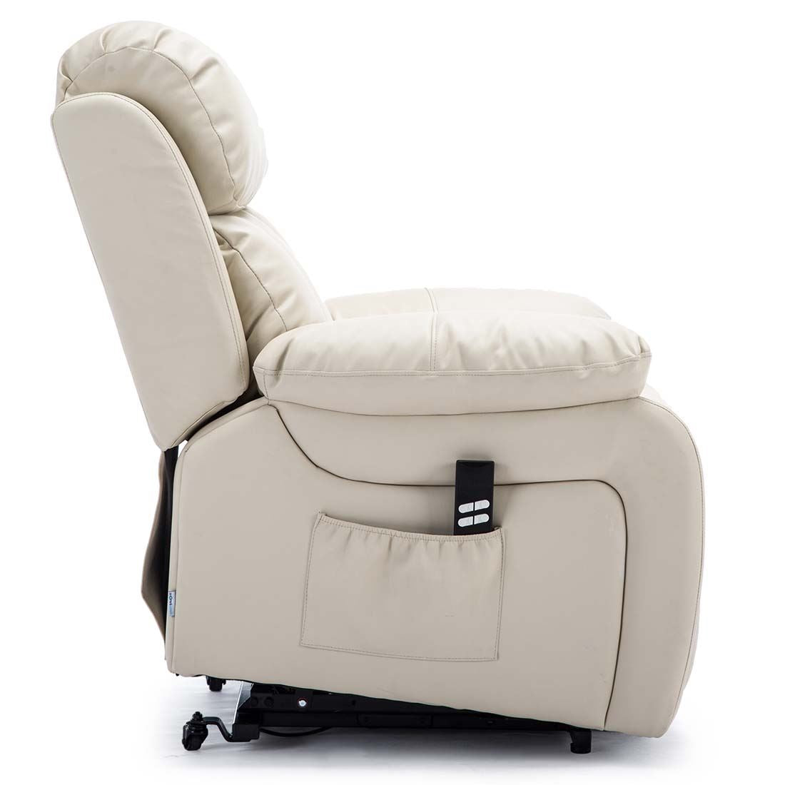 CHESTER DUAL MOTOR RISER ELECTRIC LEATHER RECLINER ARMCHAIR HEATED MASSAGE CHAIR