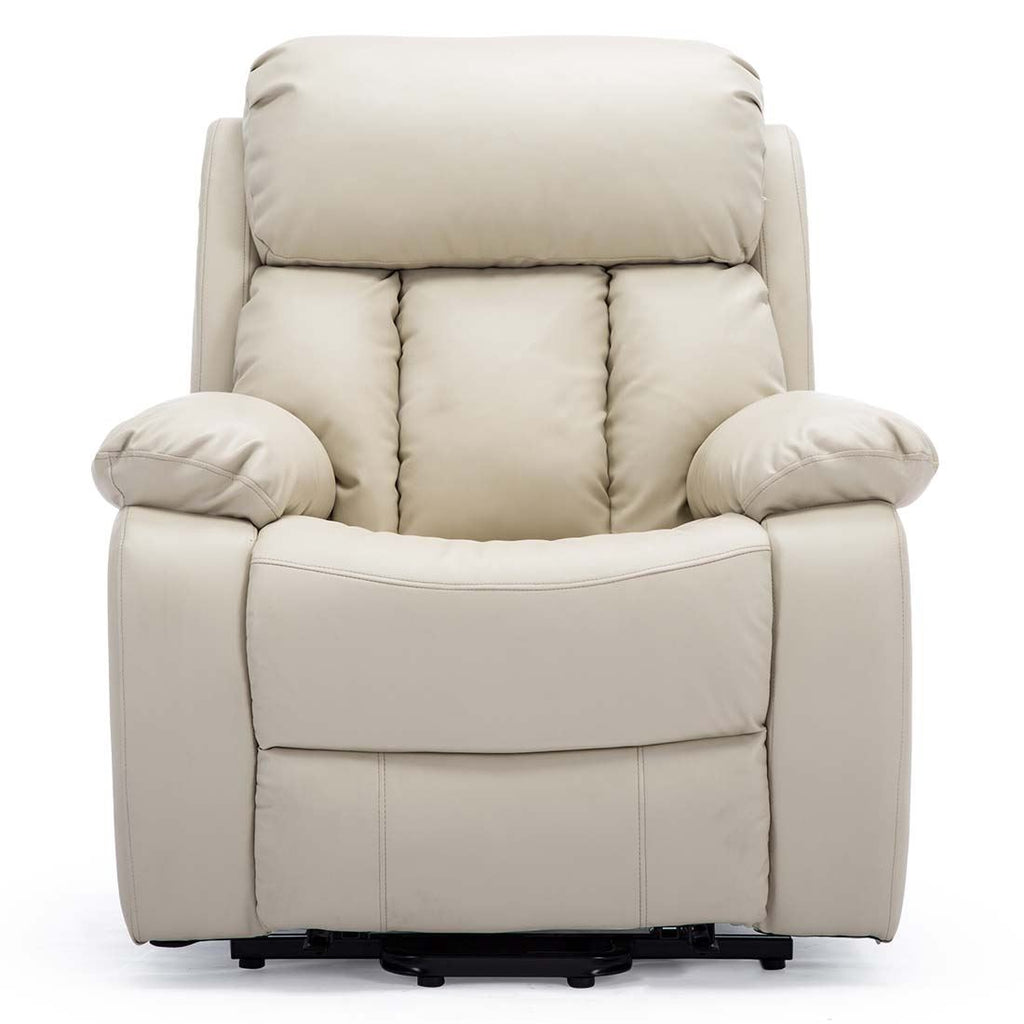 CHESTER DUAL MOTOR RISER ELECTRIC LEATHER RECLINER ARMCHAIR HEATED MASSAGE CHAIR