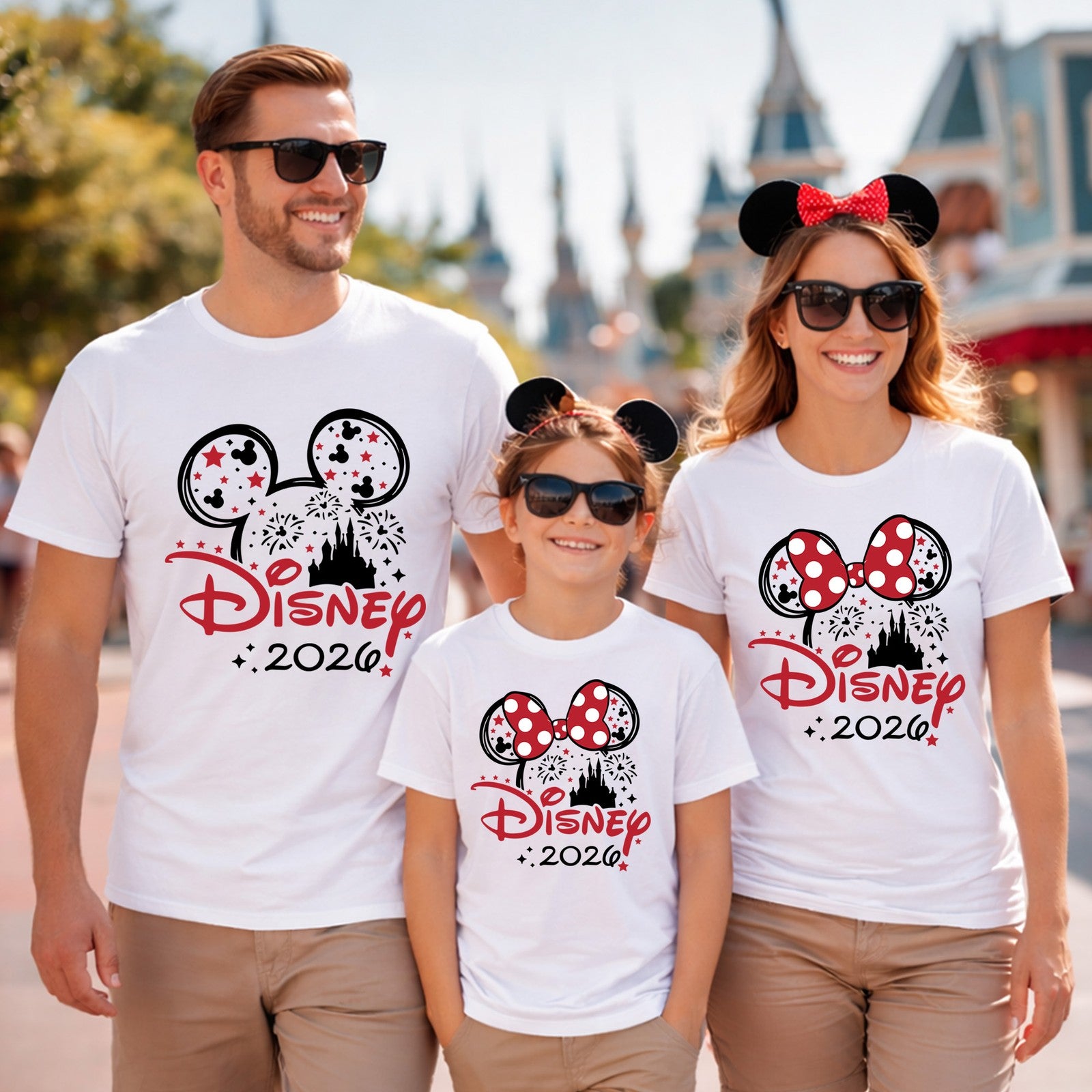 Disney Trip 2026 Family Matching T Shirt Minnie Disneyland Holiday T-Shirt Gift