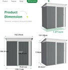 Metal Garden Shed with Lockable Door,Waterproof Outdoor Storage Box for Backyard