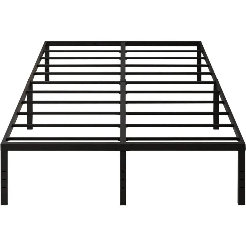 Bed Frame 18 Inch High Metal Mattress Foundation Platform, Sturdy Steel Plate Bracket, No Need for Box Springs, Easy To Assemble