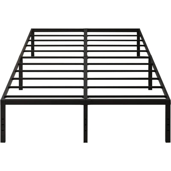 Bed Frame 18 Inch High Metal Mattress Foundation Platform, Sturdy Steel Plate Bracket, No Need for Box Springs, Easy To Assemble