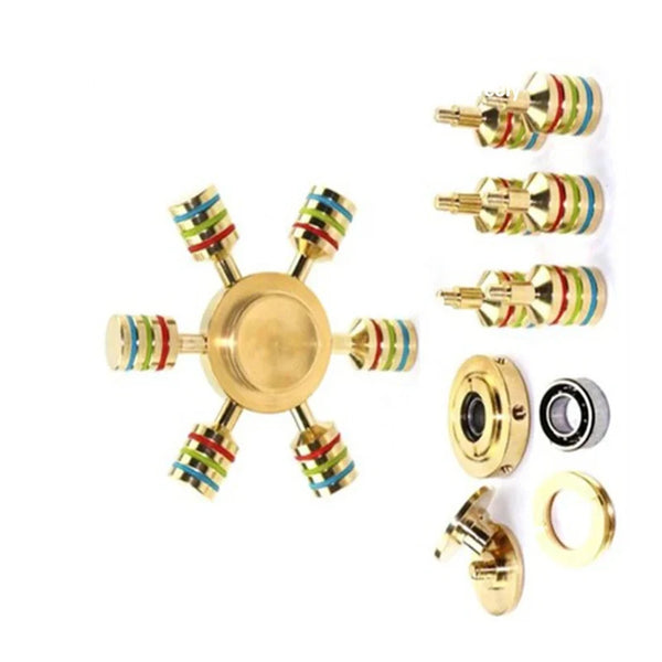 Brass Fidget Spinner Metal Rainbow Spinner Copper Bearing Spinner For Autism Adult Anti Relieve Stress Hand Spinner Toy Spinner