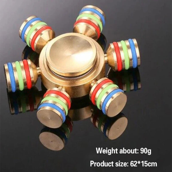 Brass Fidget Spinner Metal Rainbow Spinner Copper Bearing Spinner For Autism Adult Anti Relieve Stress Hand Spinner Toy Spinner