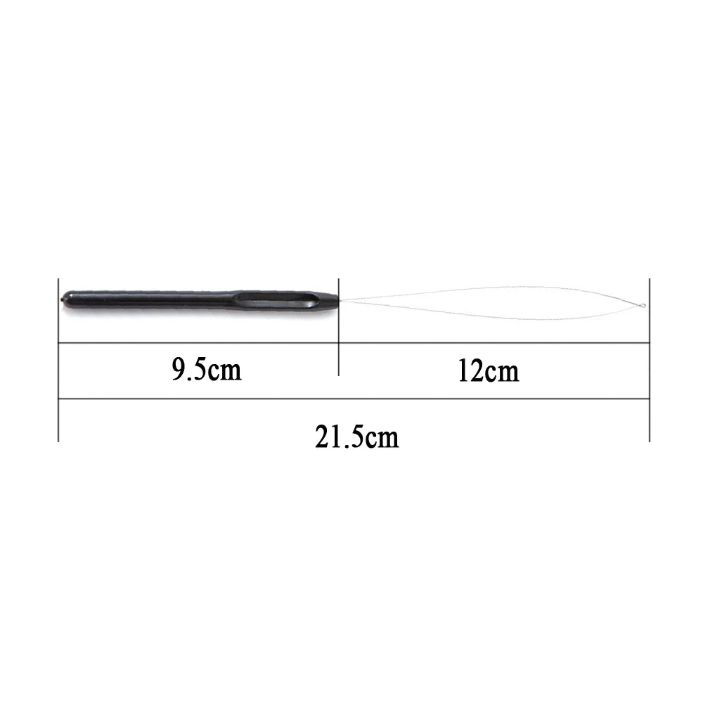 Colorful Micro Rings Loop Plastic Handle Tool Threader Pulling Needle Used With Hair Plier and Beads Feather Hair Extension Tool