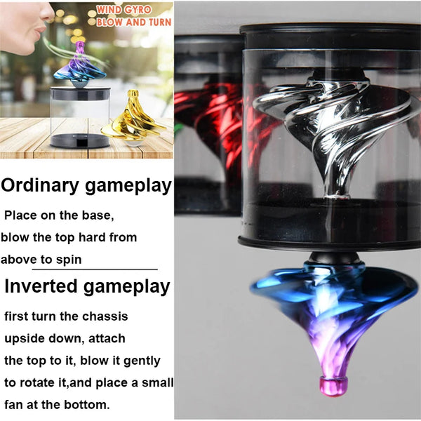 Funny Desk Wind BlowingToy Rotating Pocket Toy Fidget Kinetic Spinner Adult Stress Relief Toys For Children Birthday Xmas Gift