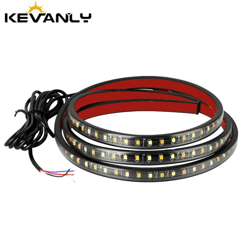 1.5M 1.2M Dual Color Led Car Running Board Light Side Mark Sequential Light for Car Truck Turn Signal Lighting Strips Kits