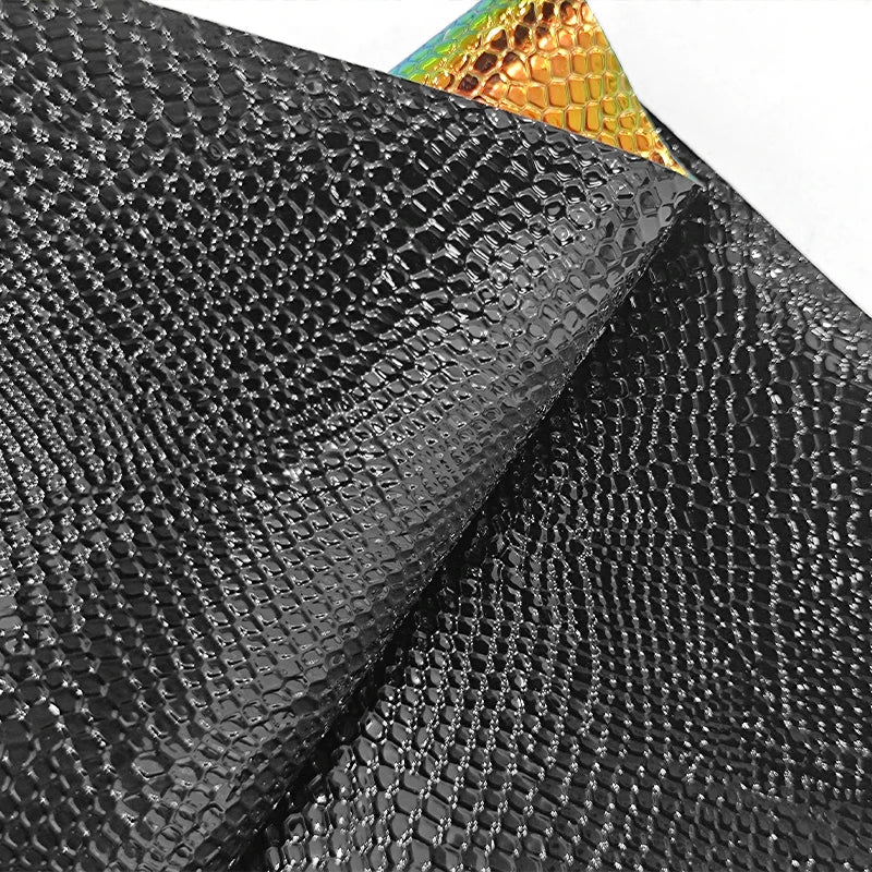 0.4mm Lizard Pattern PVC Fabric Waterproof Holographic Embossed PVC Film for Bags