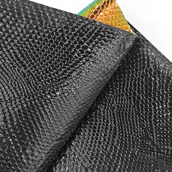 0.4mm Lizard Pattern PVC Fabric Waterproof Holographic Embossed PVC Film for Bags