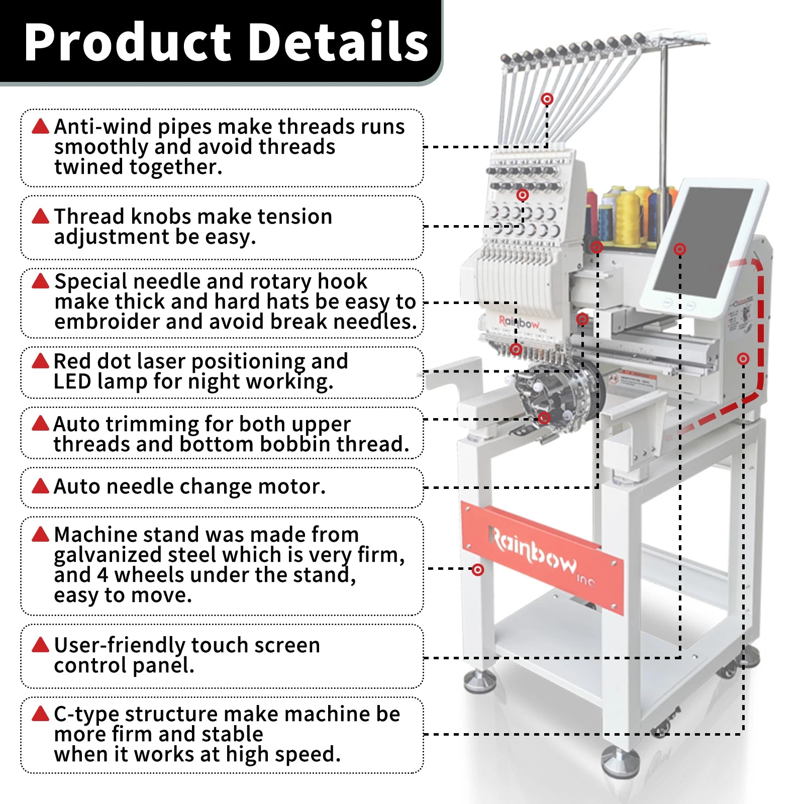 1 Head Automatic Computer Hat Embroidery Machine Price 2023