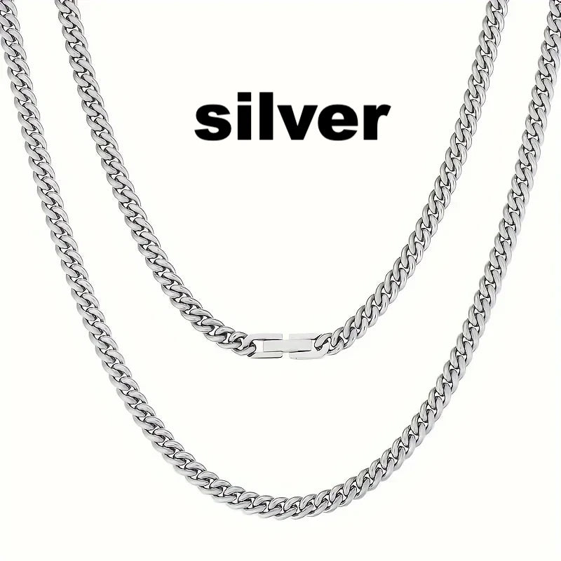 5mm Cuban Link 18K Real Gold Plated Miami Cuban Curb Necklace Hip Hop Jewelry 16/18/20/22/24 Inch Neck Chains for Men Women