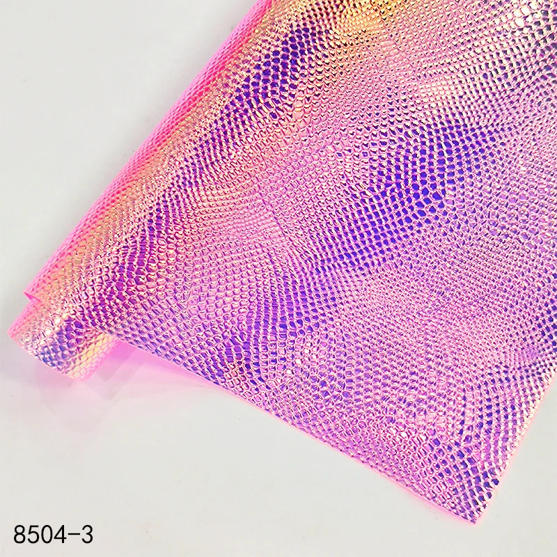 0.4mm Lizard Pattern PVC Fabric Waterproof Holographic Embossed PVC Film for Bags