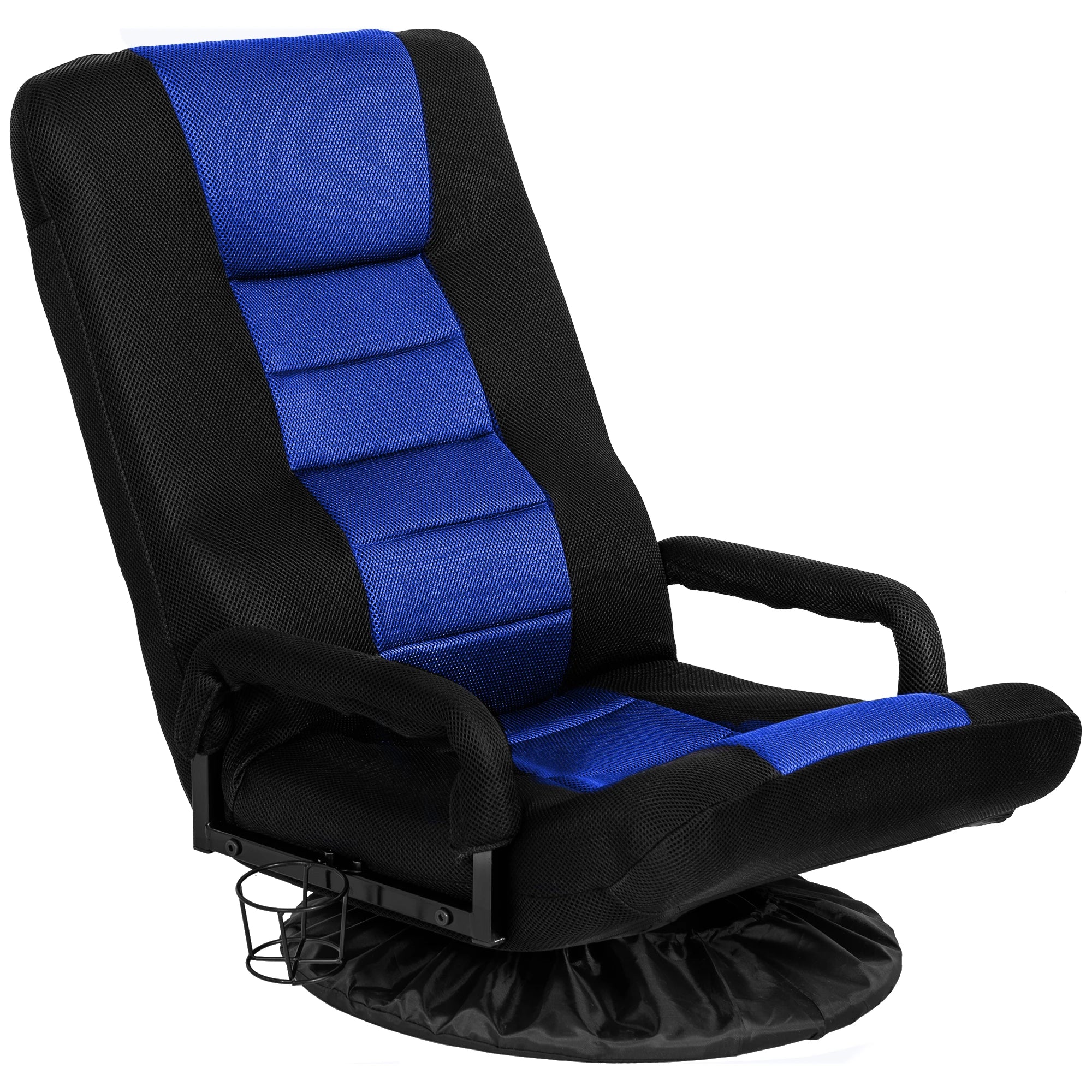360 Degree Swivel Video Foldable Floor Gaming Chair With Armrest Handles