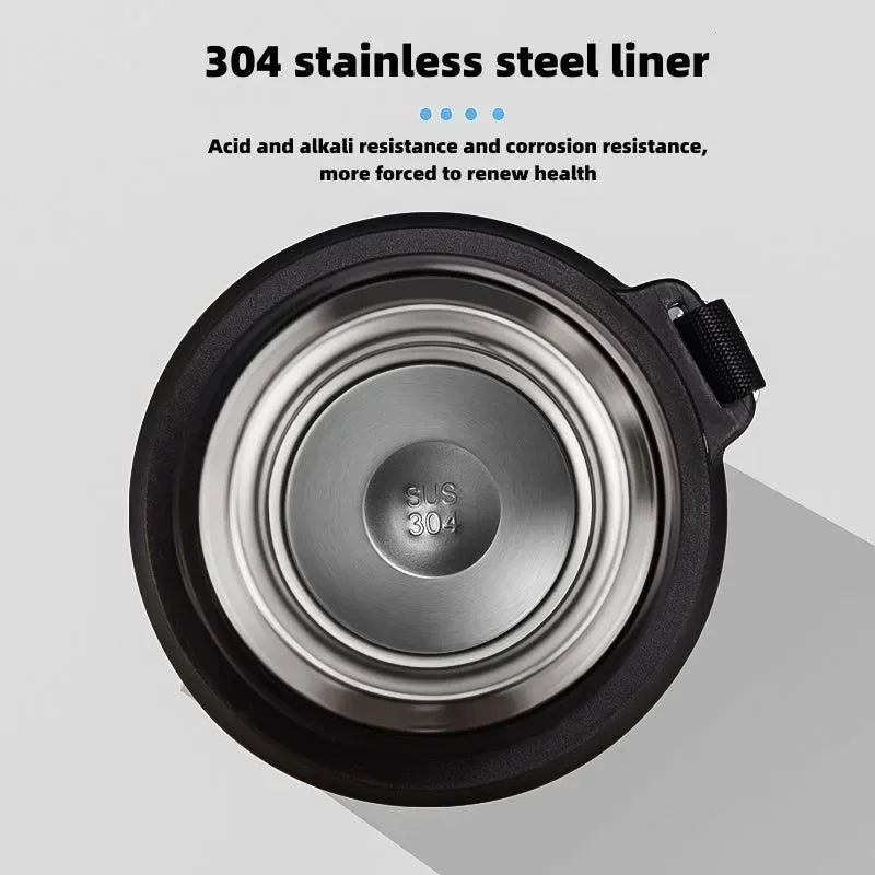 Large Capacity Stainless Steel Water Bottle With Lid Cup Coffee Vacuum Flask Outdoor Travel Thermal Cup Leakproof Thermos Bottle