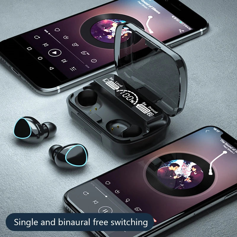 #M10 TWS Wireless Bluetooth Headset with Charging Case Noise Cancelling Earbuds with Mic Wireless Headphones Bluetooth Earphones
