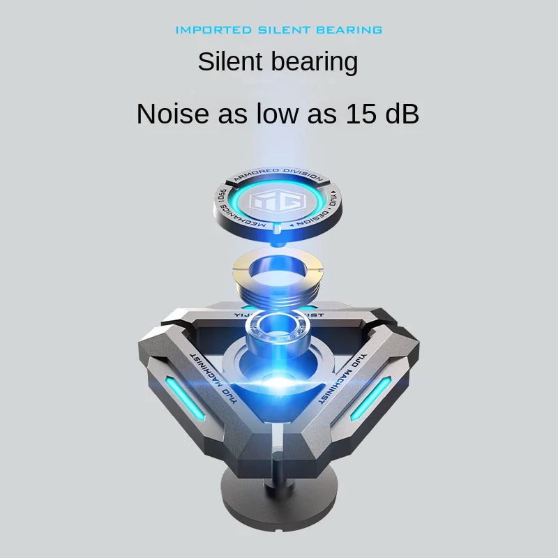 New Technology Metal Alloy Luminous Gyro Smart Black Technology Fidget Spinner Hand Stress Relief Toy Boy Adults Birtday Gifts