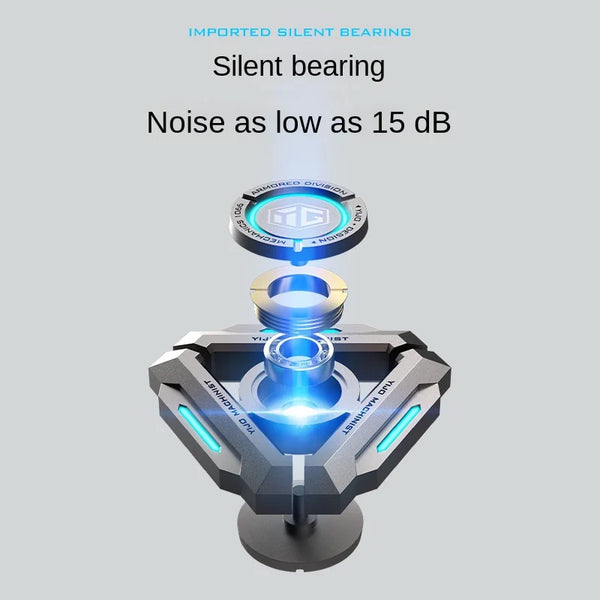 New Technology Metal Alloy Luminous Gyro Smart Black Technology Fidget Spinner Hand Stress Relief Toy Boy Adults Birtday Gifts