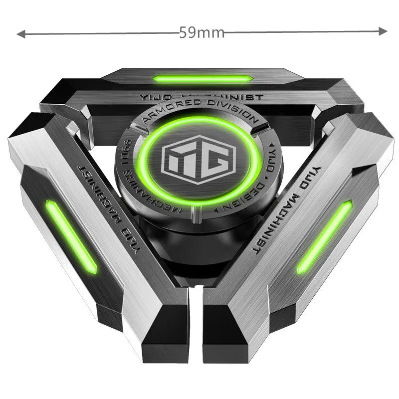 New Technology Metal Alloy Luminous Gyro Smart Black Technology Fidget Spinner Hand Stress Relief Toy Boy Adults Birtday Gifts
