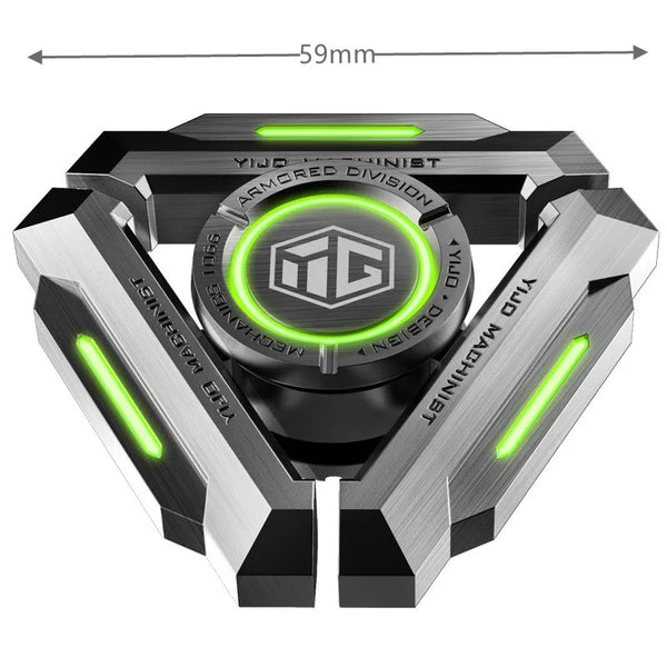 New Technology Metal Alloy Luminous Gyro Smart Black Technology Fidget Spinner Hand Stress Relief Toy Boy Adults Birtday Gifts