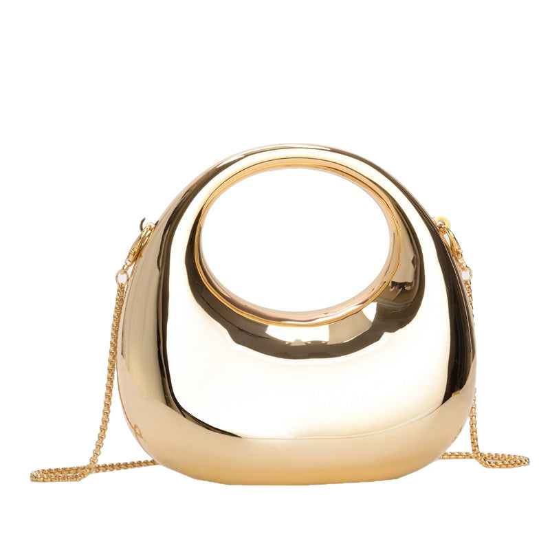 2025 New Cross-Border Fashion Chain Mini Bag Crescent Moon Acrylic Bag Lipstick Coin Purse Children's Bag Crossbody Bag