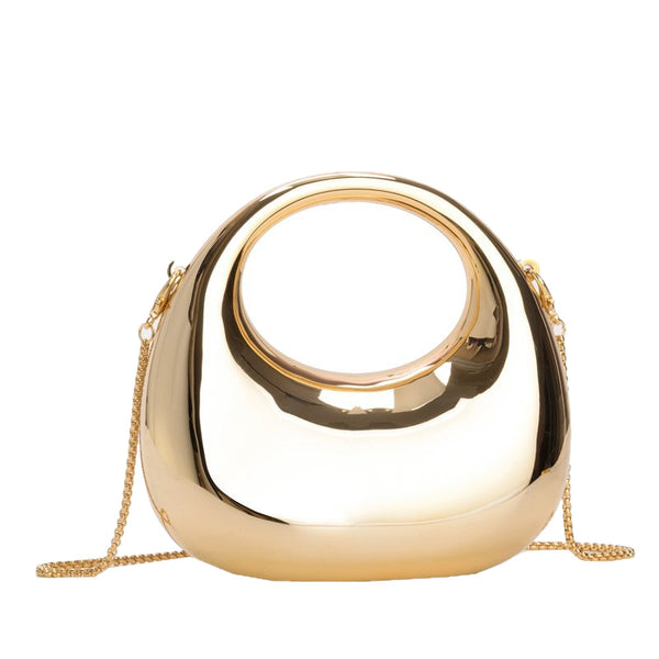 2025 New Cross-Border Fashion Chain Mini Bag Crescent Moon Acrylic Bag Lipstick Coin Purse Children's Bag Crossbody Bag