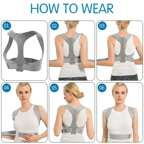 Posture Corrector Upper Posture Brace for Support Providing Shoulder-Neck-Back Relief Pain Adjustable for Men and Women
