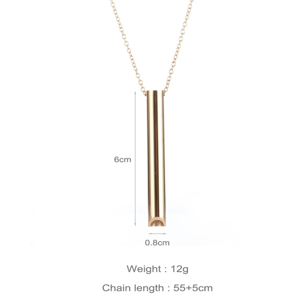 528 Hz Meditation Whistle Mindfulness Pendant Stainless Steel Vacuum Necklace Regulate Breathing Relieve Anxiety Spot