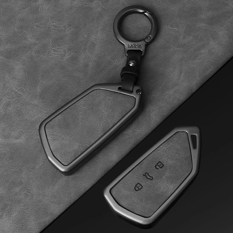 Metal Leather Car Key Case Cover for VW Volkswagen Golf 8 MK8 ID.3 ID.4 Cupra Skoda Octavia A8 SEAT Leon MK4 2020 2021 Formento