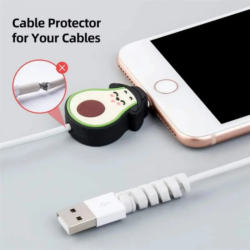 1Pc Useful Charger Plug Protective For iPhone USB Cable Protector Cable Cord Case Winder Cover Data Line Bite
