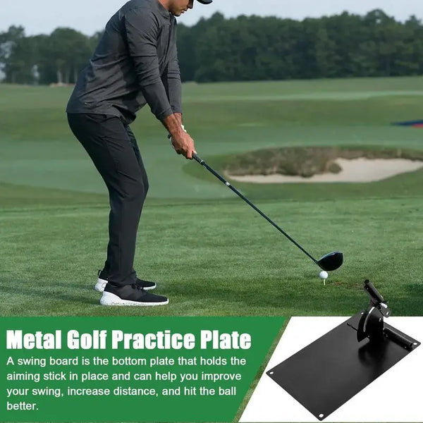 Golf Alignment Stick Holder Swing Practice Plate Plane Trainer Training Aid Alignment Stick Base