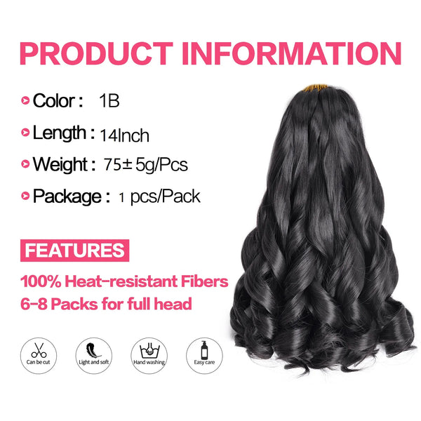 French Curls Braiding Hair Synthetic Hair Spiral Curls Braids Hair Pre Stretched Loose Wave Braiding Hair Extensions For Women