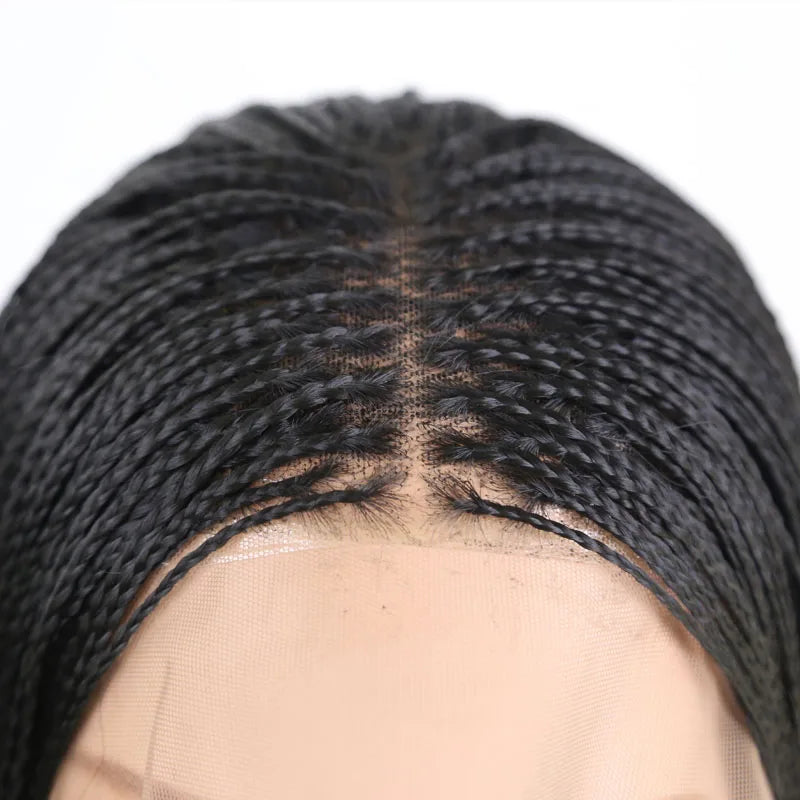 AIMEYA 13X4 Lace Wigs for Women Braided Box Braids Wig 500pieces Synthetic Lace Front Wig Braiding Wigs Natural Hairline Cosplay