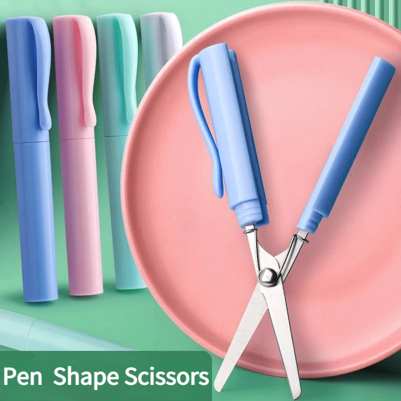 Creative Portable Folding Scissors Morandi Simple Paper-Cutting Art Tool Children's Scissors stationery Office School Supplies
