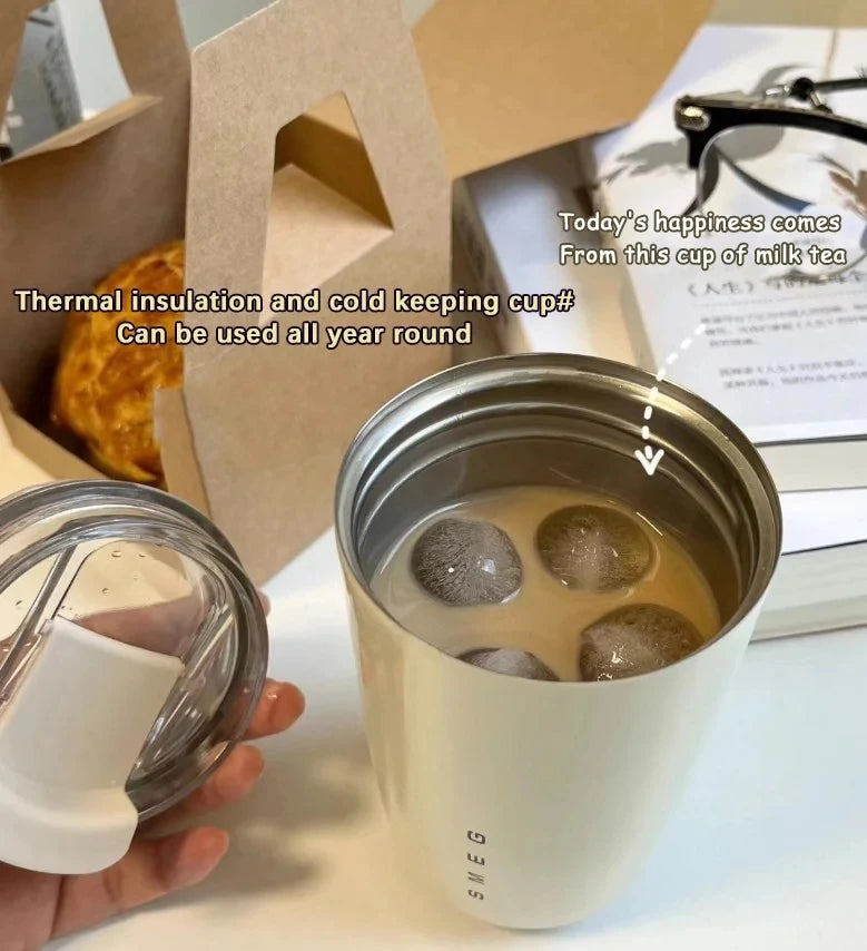 Insulated Water Bottles Thermos Bottle Stainless Steel Water Cup 240ml Drinking Bottle Coffee Cup Travel Mug 8oz Coffee Thermos