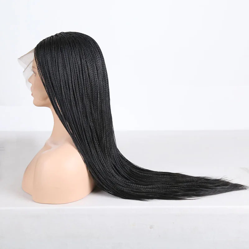 AIMEYA 13X4 Lace Wigs for Women Braided Box Braids Wig 500pieces Synthetic Lace Front Wig Braiding Wigs Natural Hairline Cosplay