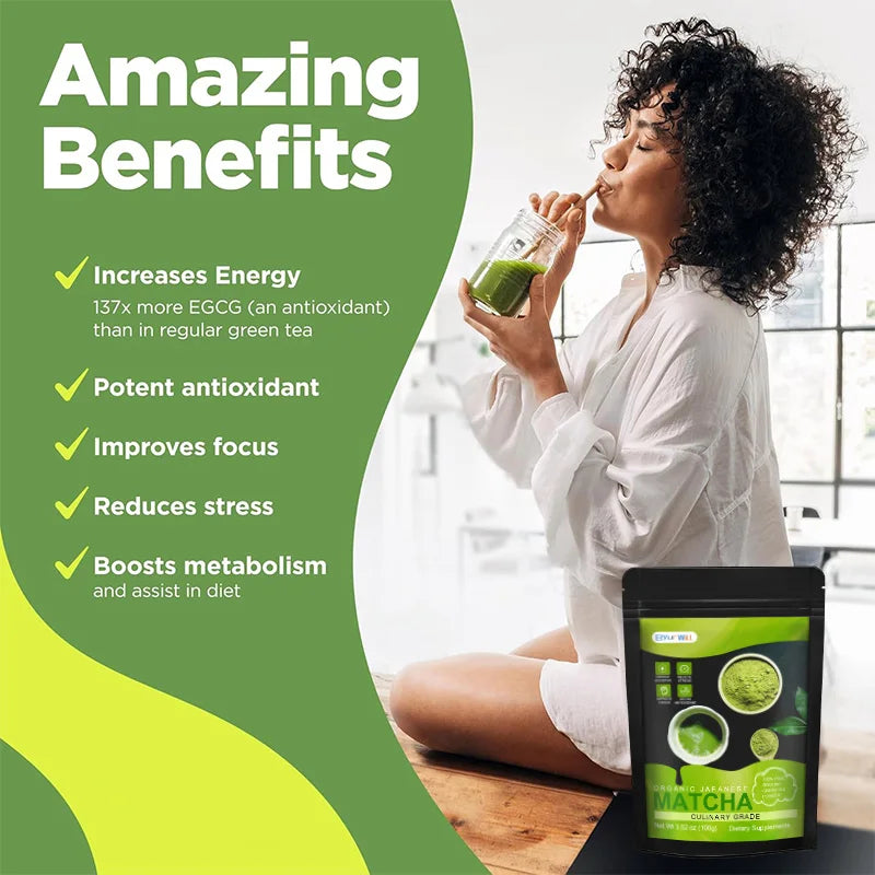 Weight Loss Matcha Support Flat Belly Deep Cleansing Detox Provides Energy Fat Burning Appetite Suppressant
