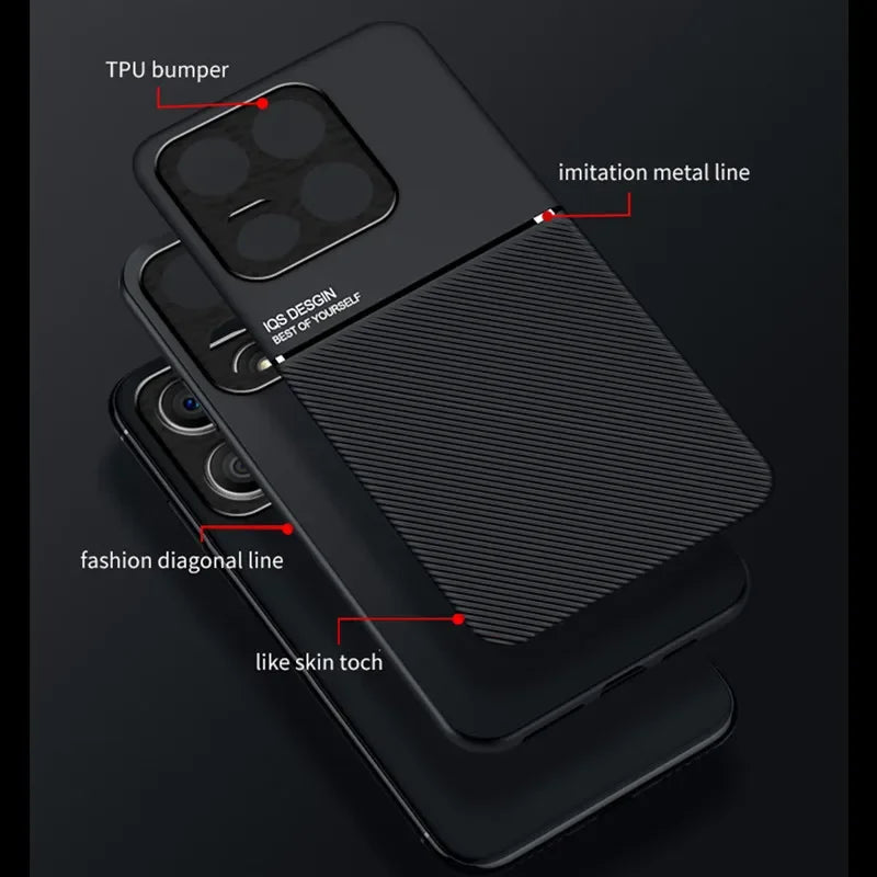 Rugged Non-Slip Portective Case for Honor 200 Smart X6c X7c X8c X6b X8b Cover Car Magnetic Suction Holder Coque Fundas Capa