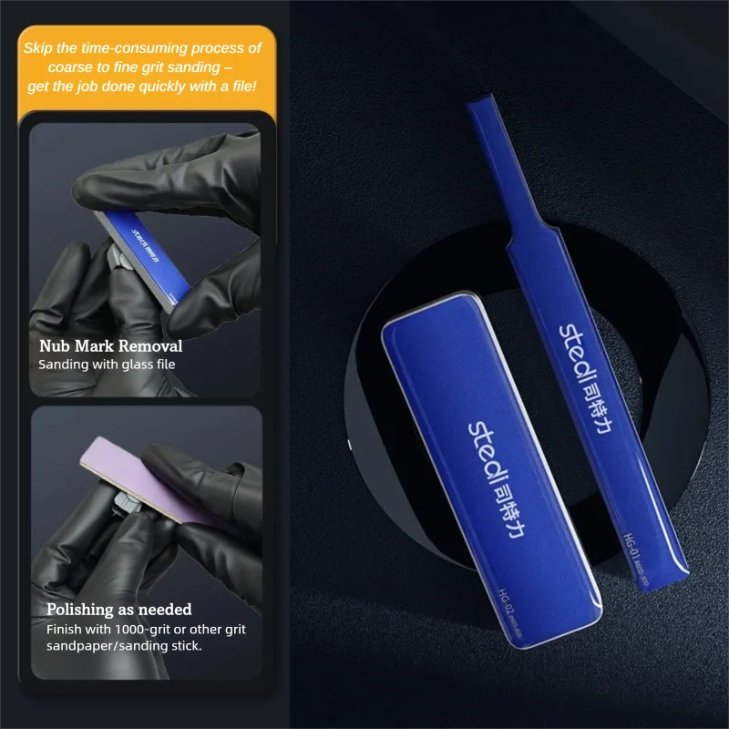 Stedi 2.0 Upgraded Glass File Washable / Durable Model Polishing Tools Nub Marks Remove Grinding / Sanding Modeler Hobby Tool