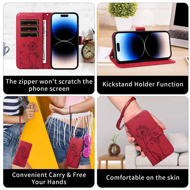 Leather Case For Realme 13 14 Pro Plus 12 11 10 9 8 8i 9i 14X 14T 14Pro 4G 5G Cover Magnetic Flip Wallet Holder Protect Coque