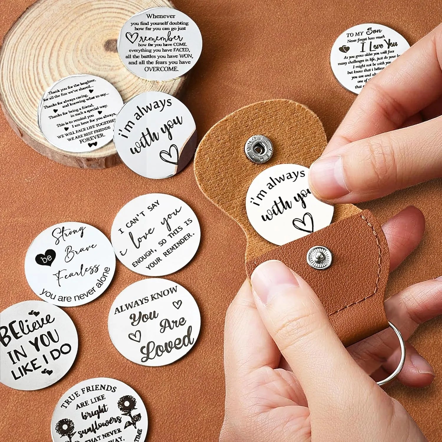 44 styles to choose from Pocket Hug Token Gifts for Men Boyfriend Girlfriend Inspirational Gift for Son Daughter Brother with