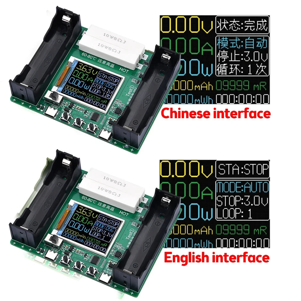 Hot Sell 18650 Lithium Battery Capacity Tester Module MAh MWh Digital Battery Power Detector Module 18650 Battery Tester Type-C