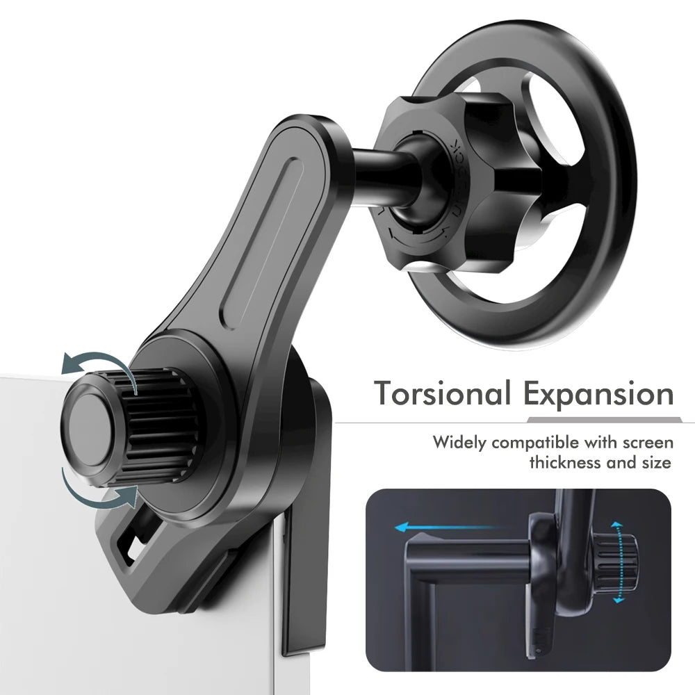 Car Mounted Display Screen Magnetic Mobile Phone Holder 360 Degree Freely Rotation Foldable Mount Usded for Car Electric Vehicle