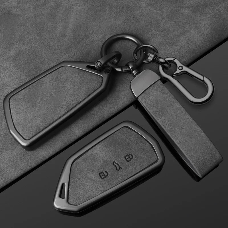 Metal Leather Car Key Case Cover for VW Volkswagen Golf 8 MK8 ID.3 ID.4 Cupra Skoda Octavia A8 SEAT Leon MK4 2020 2021 Formento