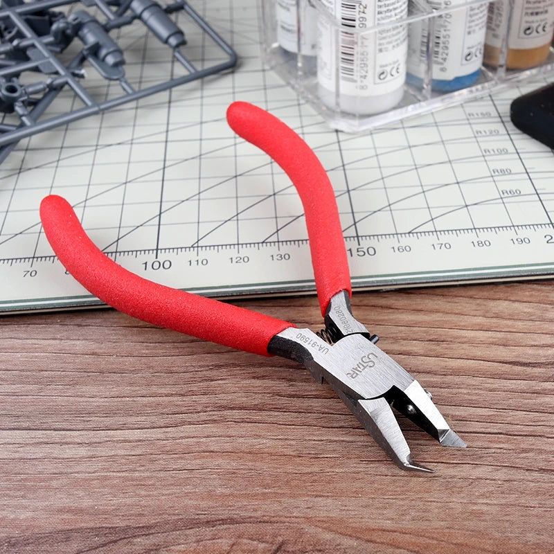 Ustar UA-91590 Single Edge Curved Pliers Scissors Assembly Model Tools for Military Model Craft Tools DIY Special-shaped Nippers