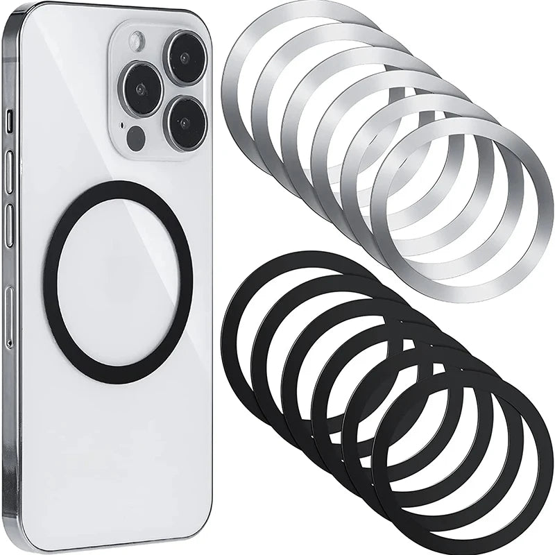 1-5pcs for Magsafe Magnetic Metal Ring for IPhone 14 13 Pro Max Magnet Adsorption for Samsung Huawei Xiaomi Wireless Iron Sheet